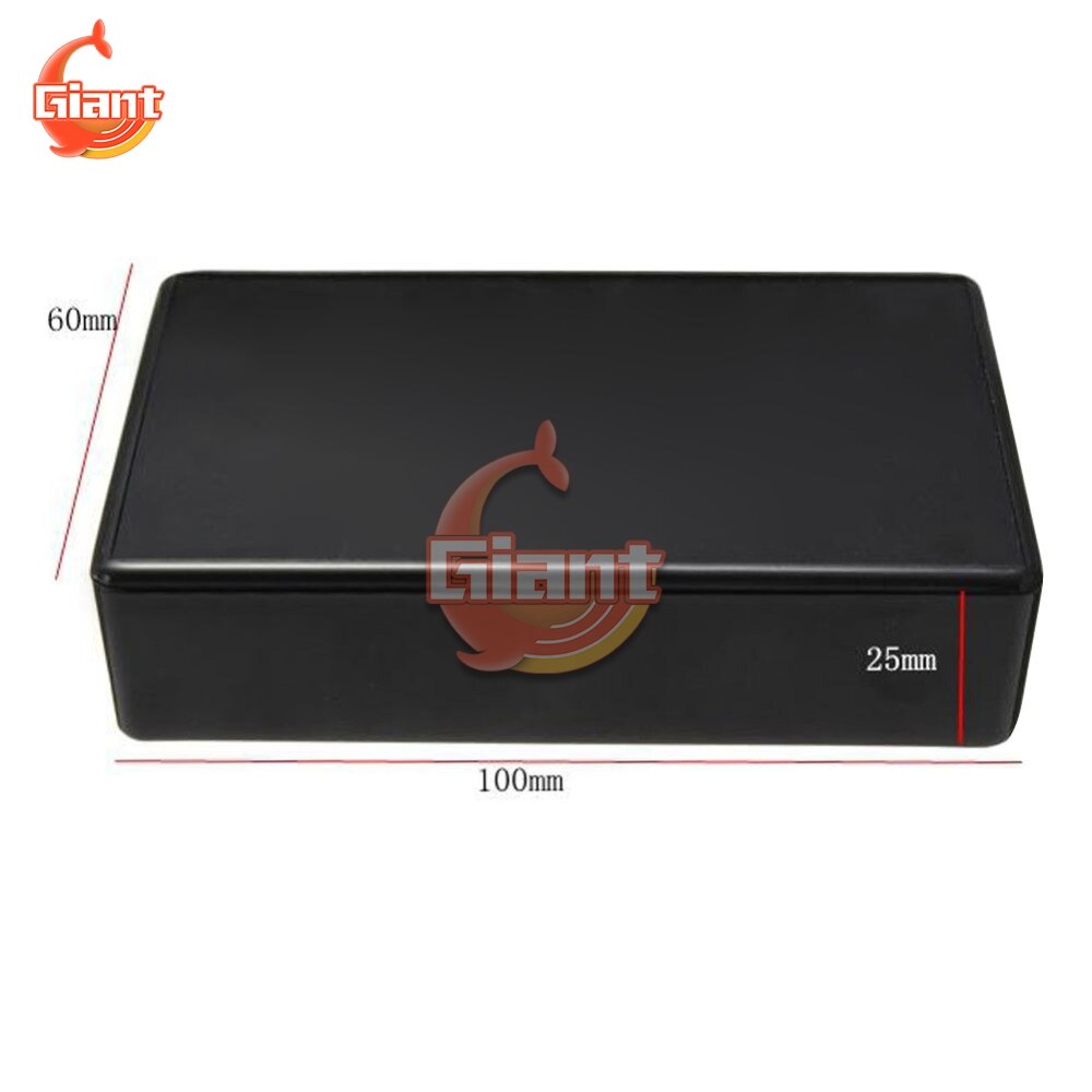 100x60x25mm Case DIY Small Black Shell Wire Junction Boxes Plastic Electronic Project Box Enclosure Instrument