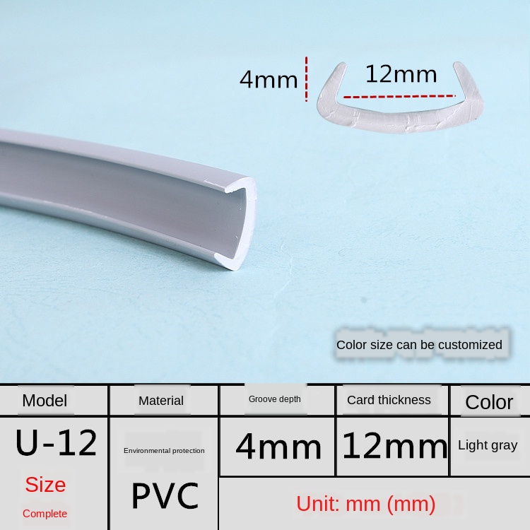 Banda en U para bordes de muebles, banda de borde de PVC suave de 3MM, 5MM, 9MM, 10MM, 12MM, 14MM, 16MM, 18MM-50MM, blanco, Beige, gris, Negro, Rojo
