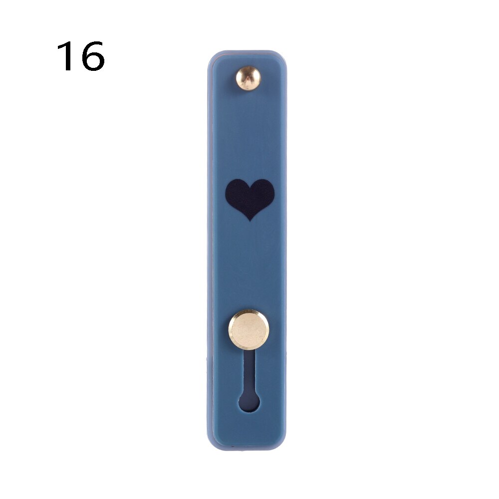 1pc uniwersalny silikonowy uchwyt na telefon palec serdeczny pasek na nadgarstek Push Pull Grip Stretch stojak serce cukierki kolor opaska na rękę uchwyt: 16