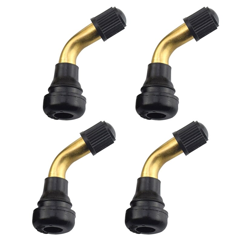 4Pcs Tyre Ventielen Stem Haakse Snap-In Rubber 90 Graden Messing Voor Elektrische Scooter En Xiaomi M365 elektrische Scooter