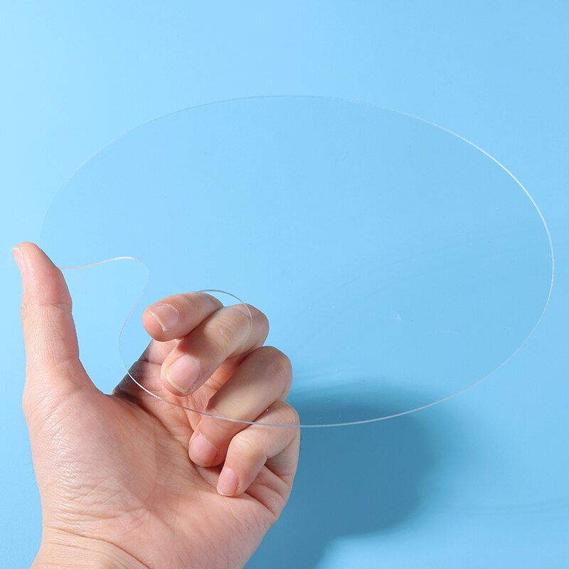 1Pcs Clear Oval Plastic Palet Hand-Held Gouache Kunstenaar Verf Mengen Palet Kunst Pigment Palet Artistieke Levert