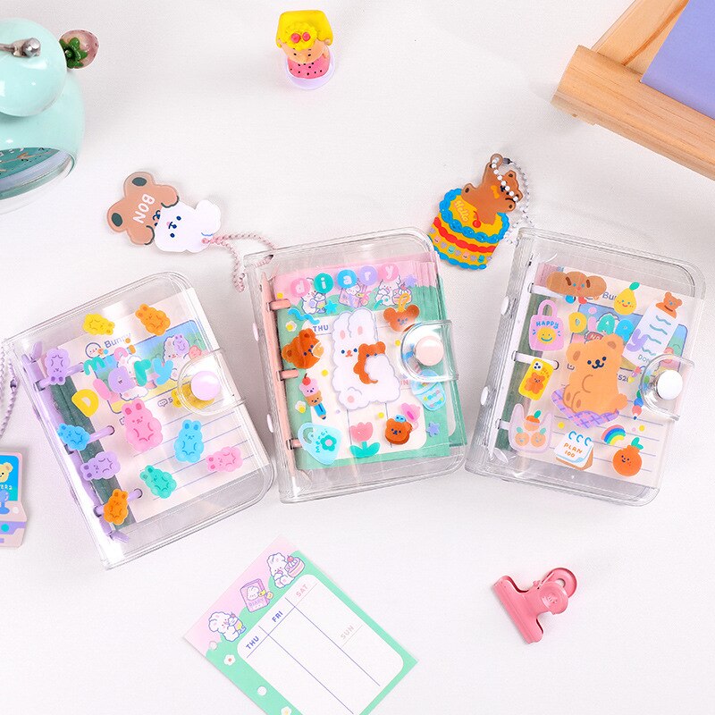 Cute 90 Sheet 3 Holes Loose-leaf Journal Notebook Diary Agenda To Do List Notepad Kawaii School Stationery