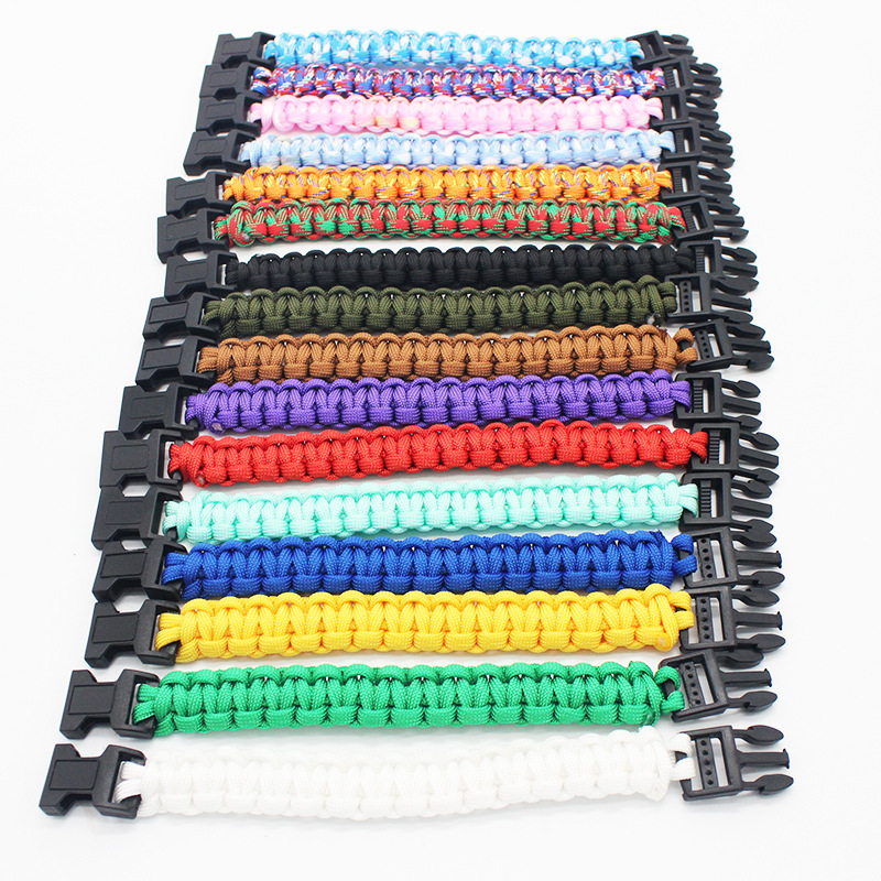 7 Cord 550 Paracord Survival Emergency Armband Verstelbare Handgemaakte Weven Armband Voor Camping Wandelen Surivival Accessoires