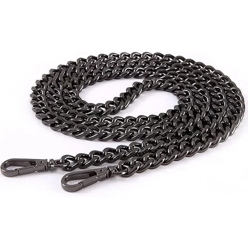 Piezas de repuesto de cadena de bolso de aluminio y Metal de 120cm, accesorios para bolso de hombro tejido a mano, correas desmontables hechas a mano DIY: Rose Gold