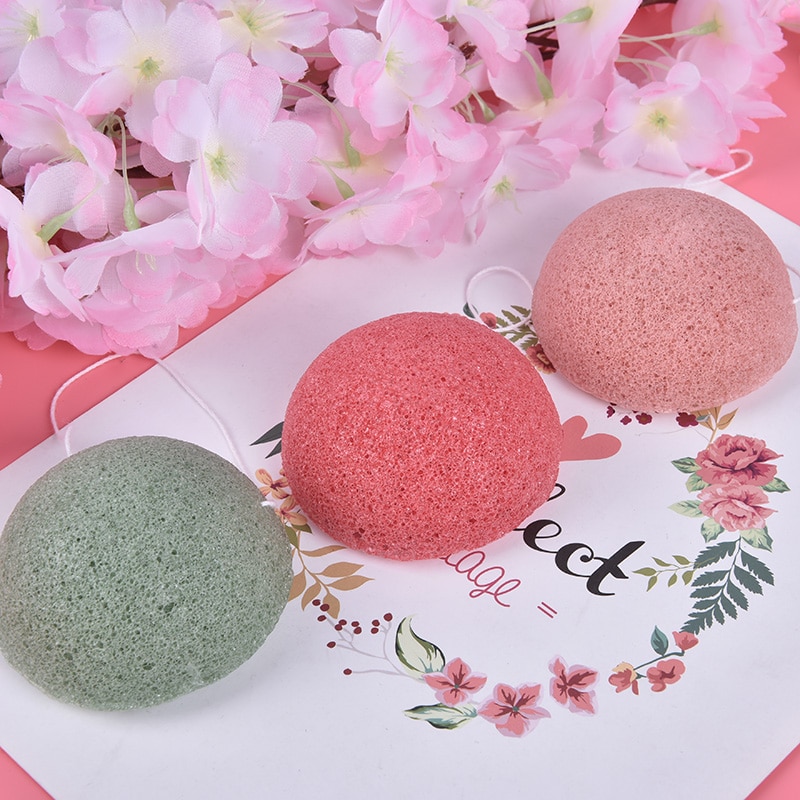 Konjac-esponja de carbón de bambú Natural, esponja de limpieza, maquillaje, herramienta de limpieza Facial, belleza suave, esencial, Konnyaku, 1 Uds.