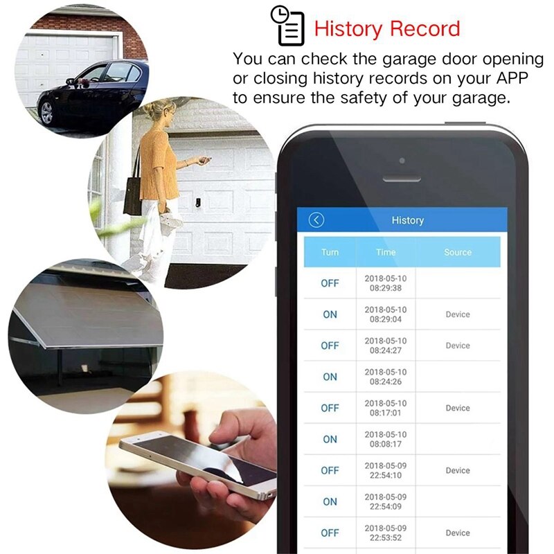 -WiFi-interruptor inteligente garaje de casa de la puerta del controlador para aplicación EWeLink teléfono Control de voz para Alexa para Google
