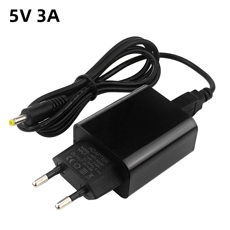 Alimentatore 5V 3A per Orange Pi PC Plus + cavo di ricarica USB porta cc per Orange Pi