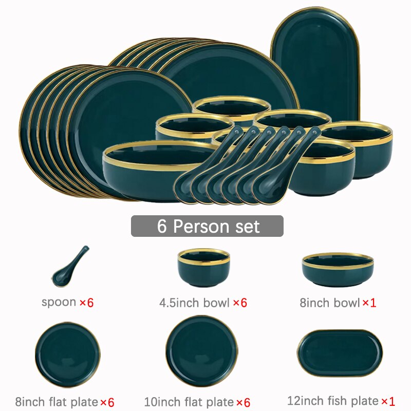 Ceramic plate tableware set plate set salad soup bowl plate bowl restaurant hotel vajilla bone china serving platter plates