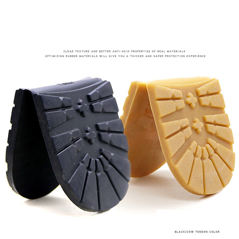 Épaissir les semelles de chaussures en caoutchouc pour hommes chaussures d'affaires en cuir semelle à talon antidérapant réparation bricolage semelles de rechange noir jaune tapis