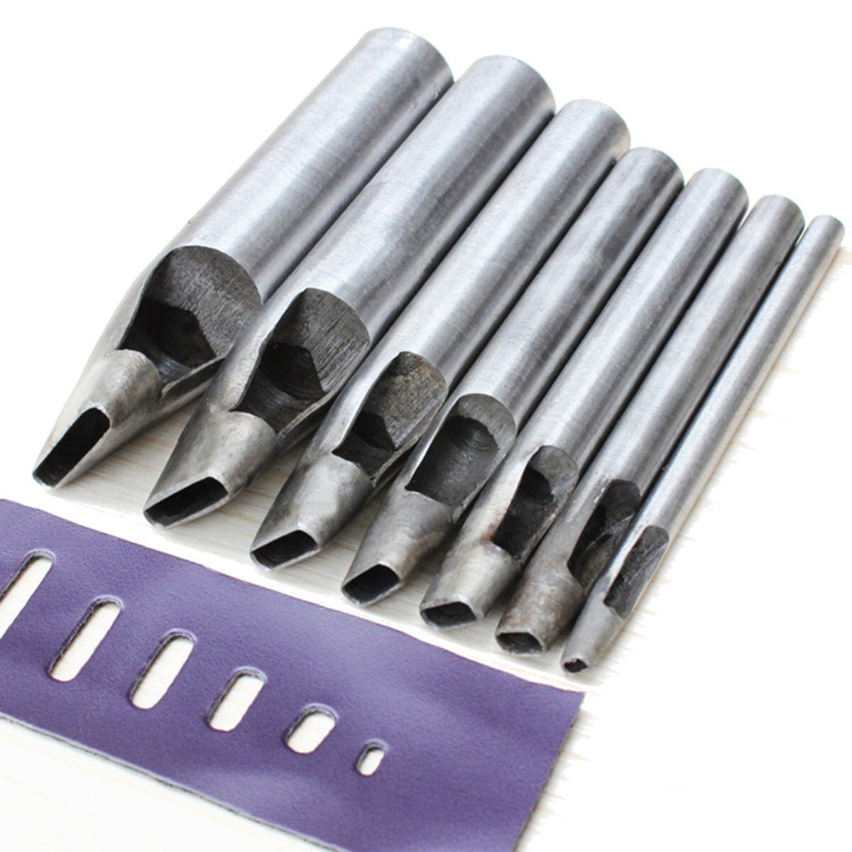 1PC 2x3-25mm Oval Shape Hole Punch Cutter Set Belt Watch Banding Gasket Hollow Leather DIY Tool Hole Punches Stitching