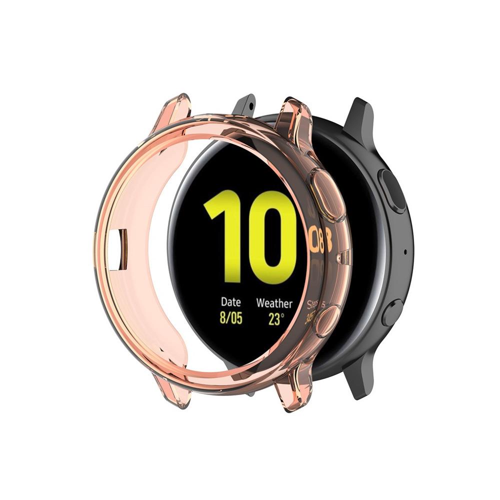 Screenprotector voor samsung galaxy watch active 2, ultradunne zachte siliconen volledige beschermhoes voor galaxy active 40/44mm: Oranje / Actief 2 44mm