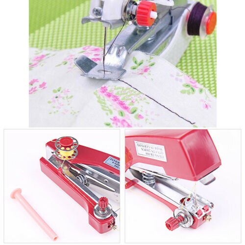 Handheld Mini Sewing Machines Cordless Smart Electric Sewing Machine Quick Handy Stitch Fabric Clothing Kids Cloth Easy Stitcher