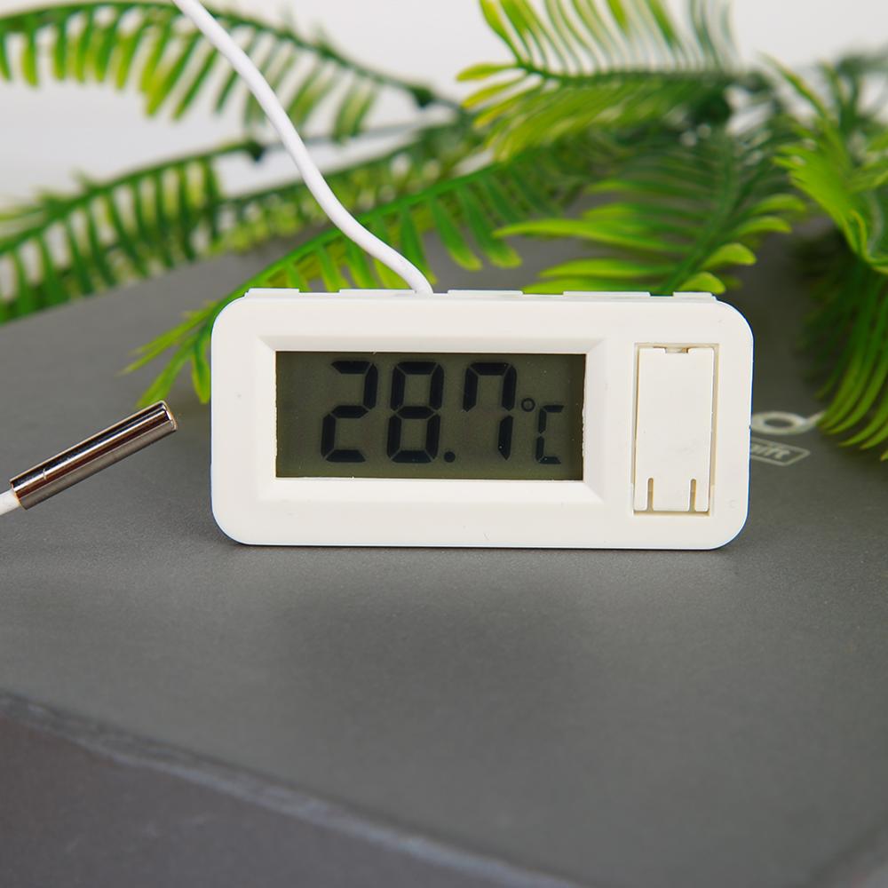 Mini Digitale Lcd Thermometer Sensor Gauge Koelkast Tank Keuken Elektronische Temperatuur Meter Met Magneet Haak
