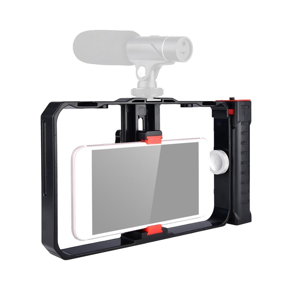 Smartphone Clip Video Camera Cage Stabilizer Film Making Rig Stand Mobile Phone Holder Hand Grip Bracket Support Mount