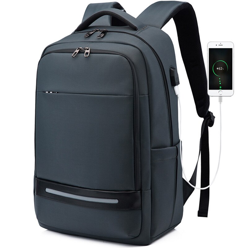 NANCY TINO Men's Backpack Oxford High Capacity Backpack with USB Port Accommodates 15.6in Business Laptop: Gray