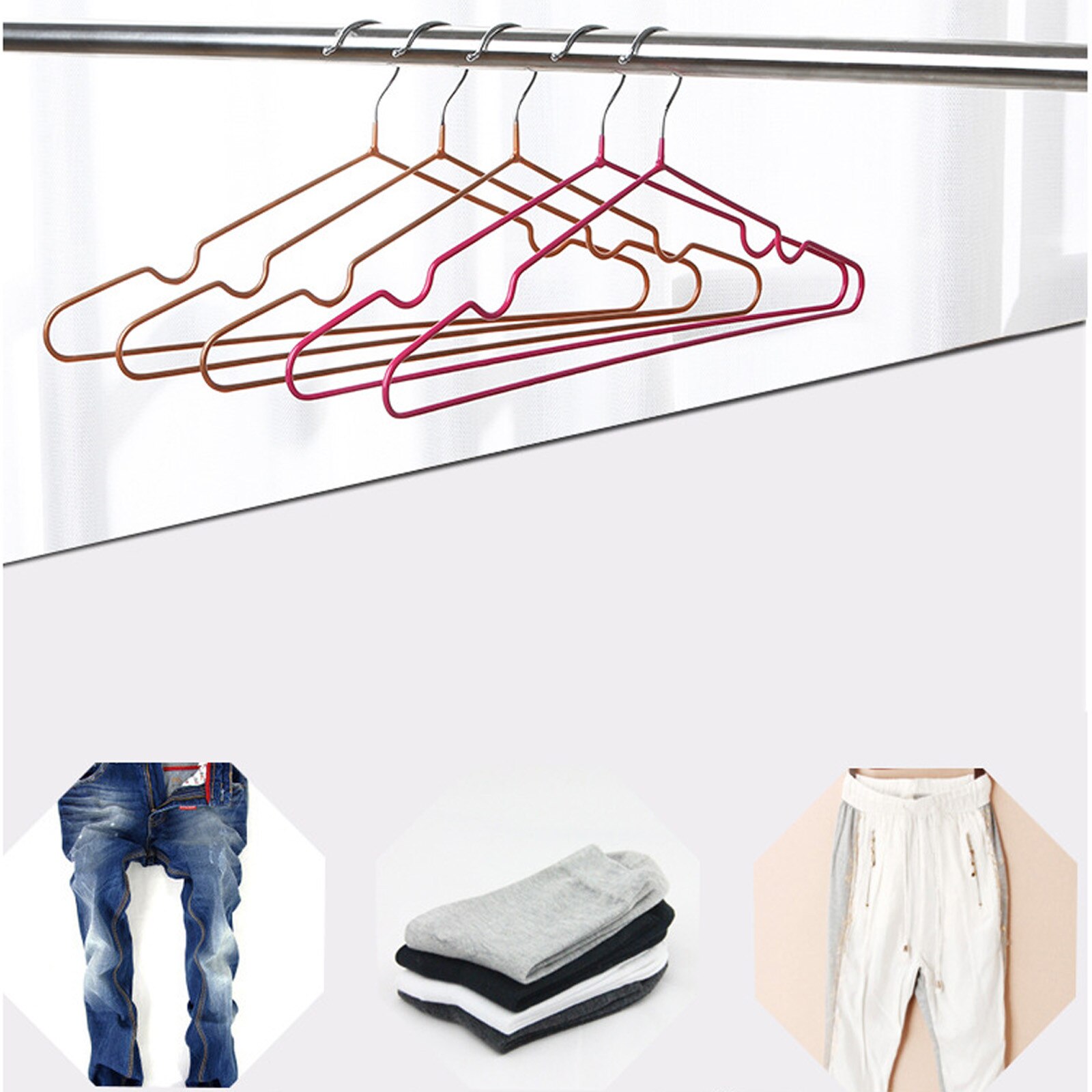 Racks Non Slip Multi-functional Clothes Hanger Metal Stainless Steel Clothes Hanger Aliquam Ferro Remittit Eculeo