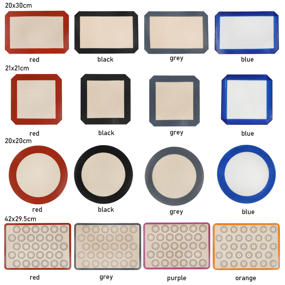 DIY Baking Pastry Silicone Mat For Cookie Bread Biscuits Puff Nonstick Baking Heat Resistant Mat Oven Sheet Liner Kitchen Tools