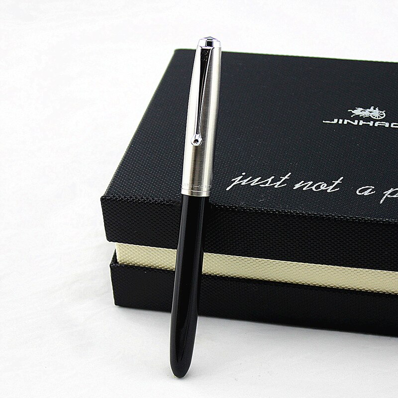 Vintage artistic Fountain pen Steel metal cap 0.38mm extra fine pens Jinhao 51A Stationery Office school supplies A6994