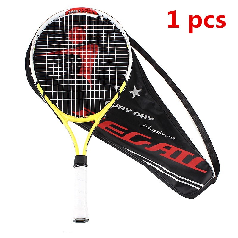 Raquetas de tenis para adolescentes, de aleación de aluminio, para entrenamiento de niños, para playa, con bolsa de transporte, 1 par: 1 pcs