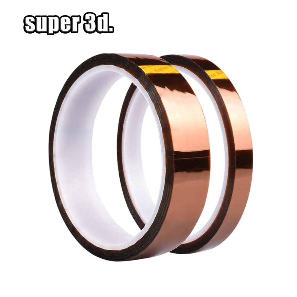 2pcs 20mm x 33m High Temperature Resistant tape Heat dedicated Tape Heat Tape for 3D Printer