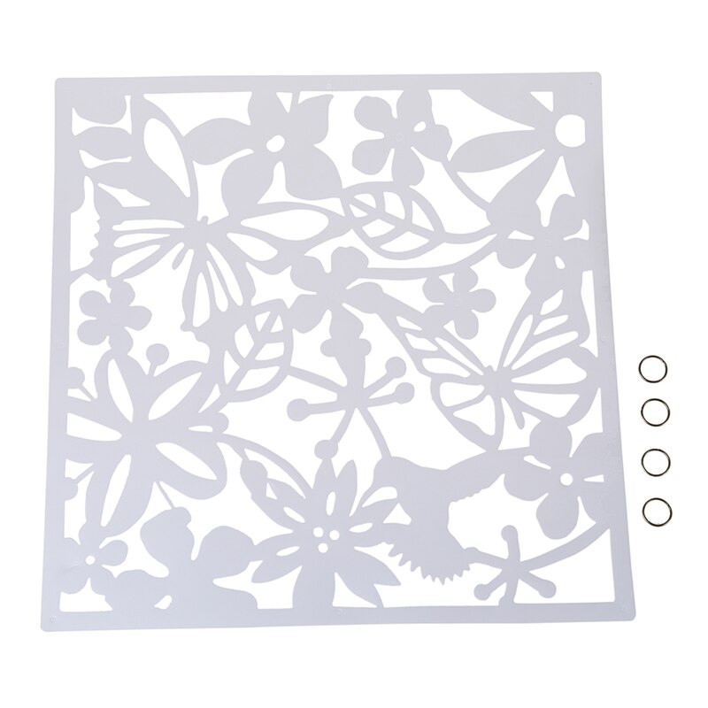 ! 8 pièces papillon oiseau fleur suspendus écran cloison diviseur panneau chambre rideau décor à la maison, 4 pièces rouge et 4 pièces