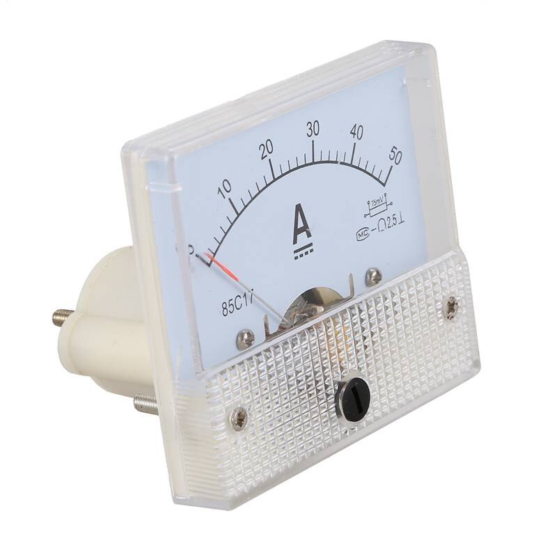 DC 0-50A Analog Amp Meter Ammeter Current Panel + 50A 75mV Shunt Resistor