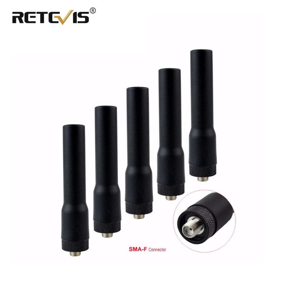 5pcs Retevis RT20 SMA-F Vrouwelijke Antenne VHF UHF Voor Baofeng UV5R 888S Voor Kenwood Voor Retevis RT5R h777 RT5 Accessoires C9004