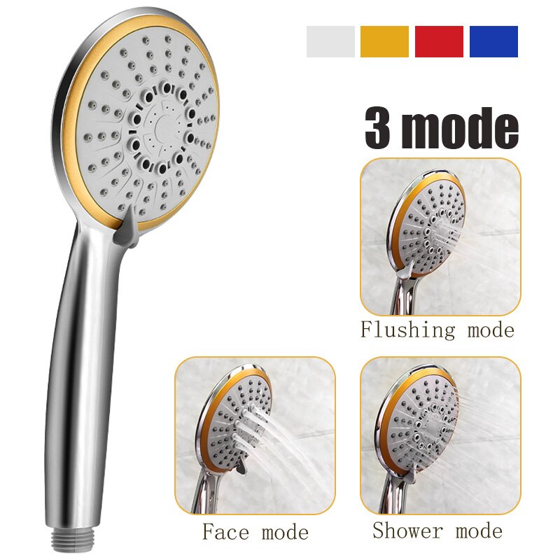 Set 3 Function Spray Chrome Hand Held Shower Head Wall Mounted Shower Set With Hose &amp; Shower Holder Water Saving Shower Sprayer