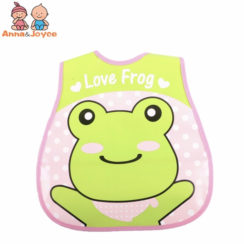 Babadores para bebês com estampa de desenho, babadores para crianças com 3 unidades, à prova d'água, almoço, meninos, meninas, cuidado com a alimentação: pinkfrog