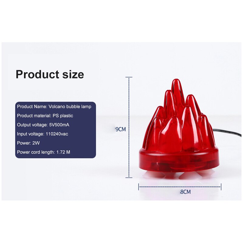 Akwarium wulkan lampa z efektem bąbelków LED kolorowe kreatywne nocne światło do akwarium Oxygen Fit europejska amerykańska standardowa dekoracja podwodna