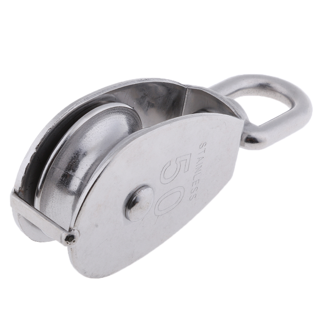 50mm Single Sheave Pulley Block with Swivel Eye 304 Stainless Steel