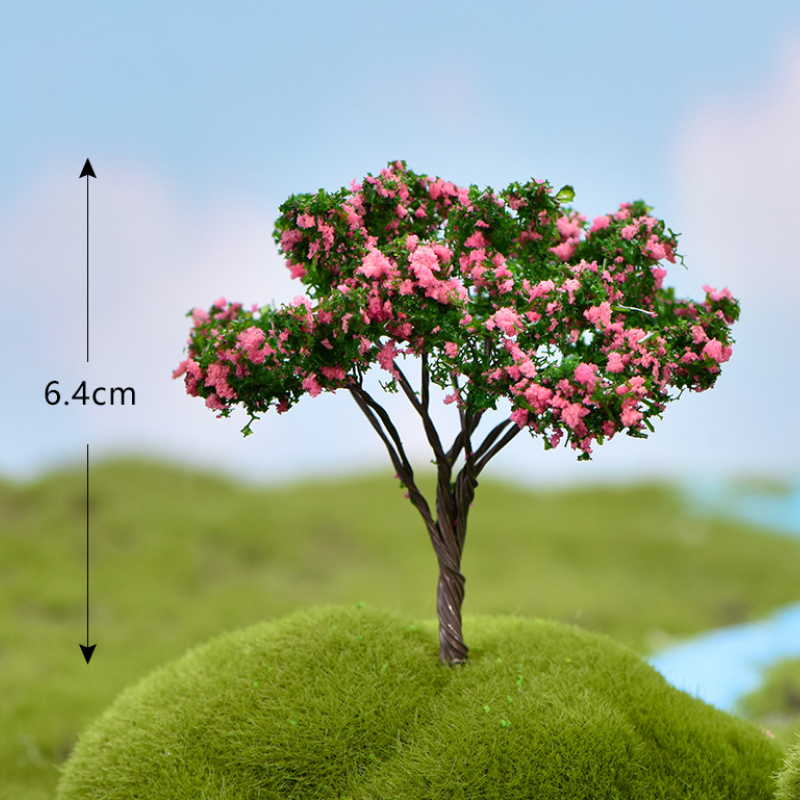 15 stijlen mini kersenboom feeëntuin decoraties miniaturen landschap hars knutselen bonsai tuin terrarium diy accessoires: Goud