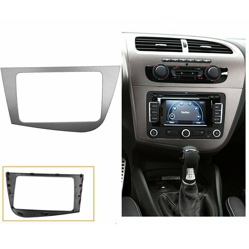 Double din car cd radio plate stereo facia fascia adapter panel navigation panel for seat leon 2005 7 inch