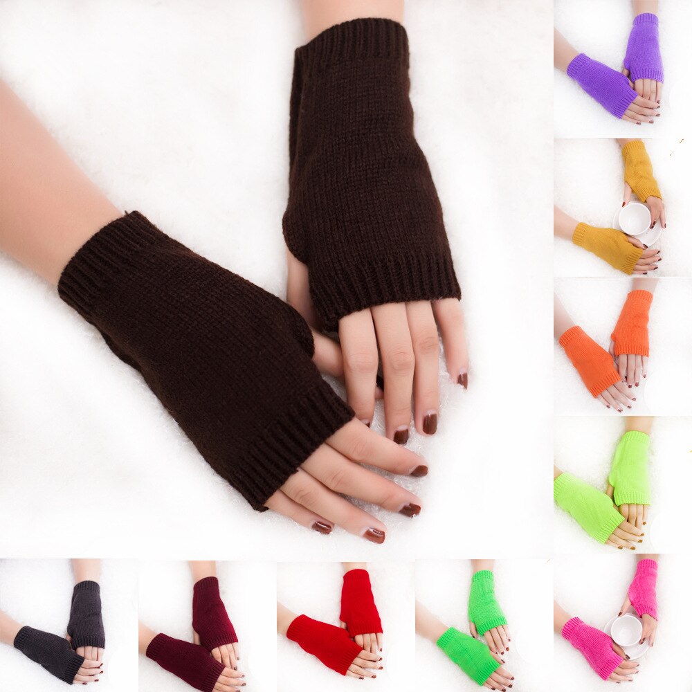 1 Paar Winter Handschoenen Vrouwelijke Vingerloze Handschoenen Zonder Vingers Vrouwen Kasjmier Warme Winter Handschoenen Hand Pols Warmer Mittens