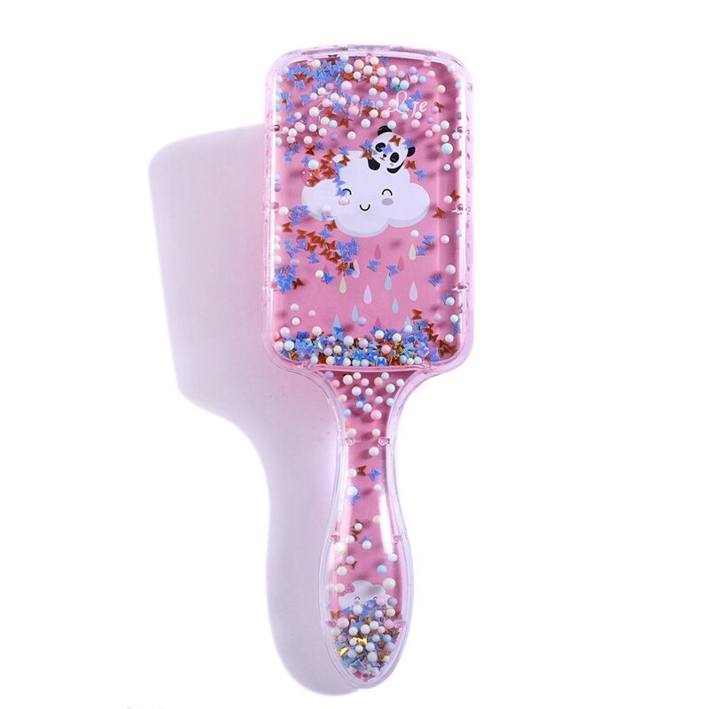 Cartoon Rainbow Unicorn Panda Hair Brush Air Cushion Comb Transparent Massage Hair Comb Plastic Detangling Hair Brush For Girls: PK
