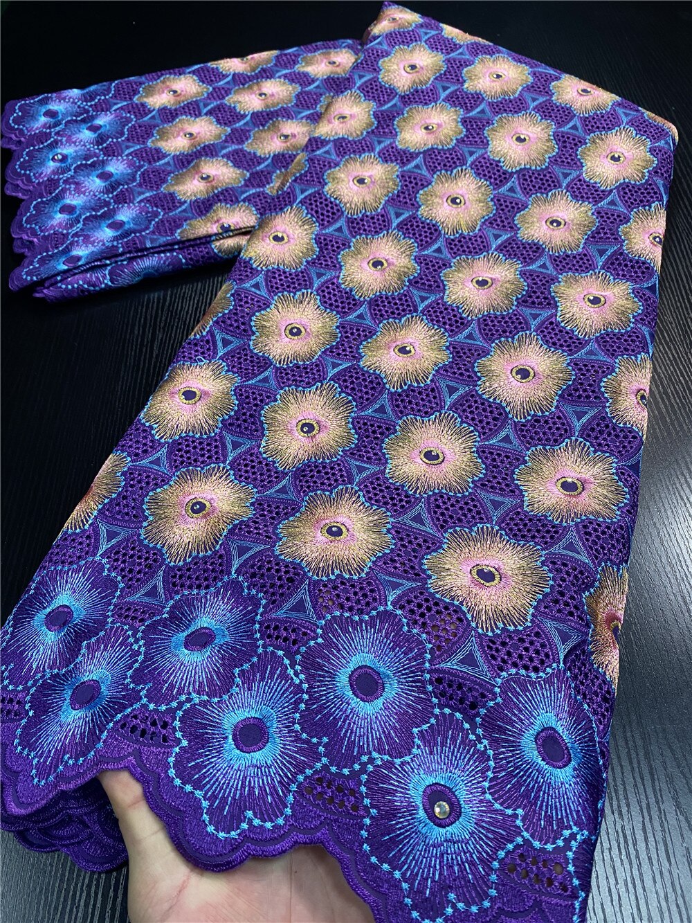 African Lace Fabric Swiss Cotton Lace Fabric Nigerian Lace Fabrics Swiss Voile Lace In Switzerland YA3456B-7