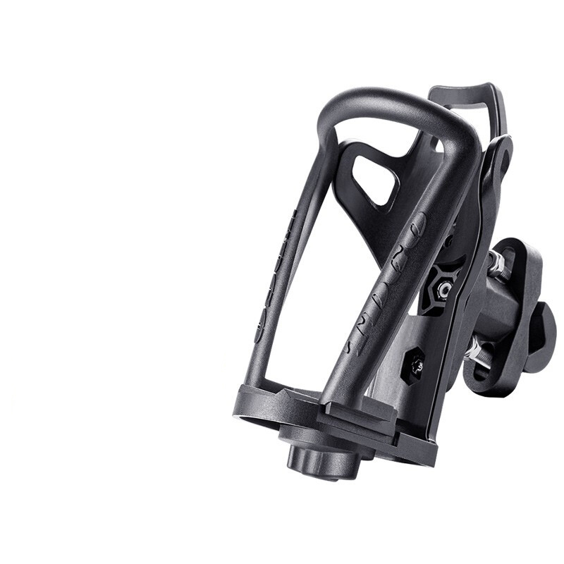 Universal Motocicleta Água Cup Holder, Bike Guiador Bottle Holder, Ajustável Nylon Drink Holder, 1 Conjunto: Preto