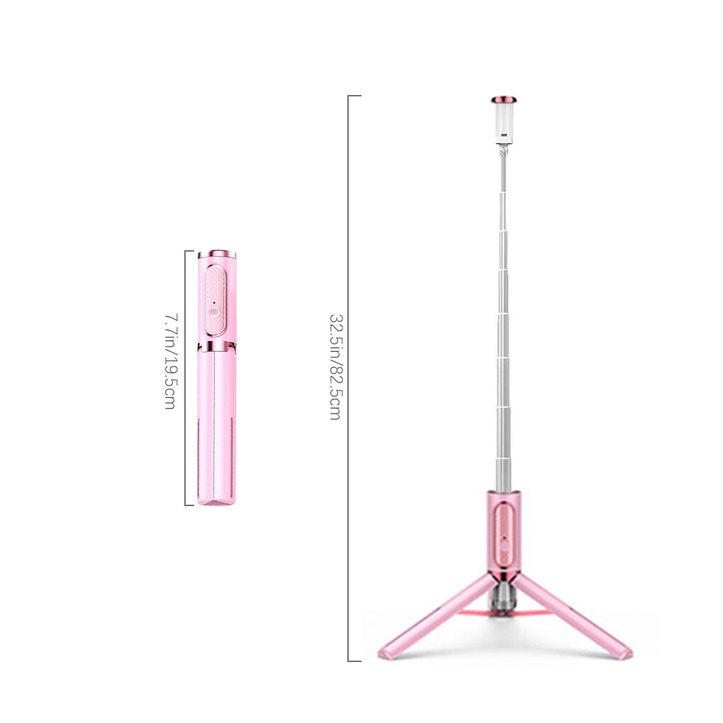 Alles-in-één aluminium selfiestick, afneembaar telefoonstatief met draadloze afstandsbediening