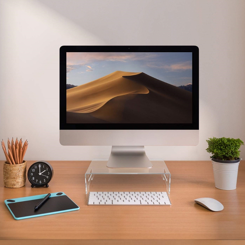 Acryl Monitor Stand Clear Laptop Riser Computer Desktop Stand