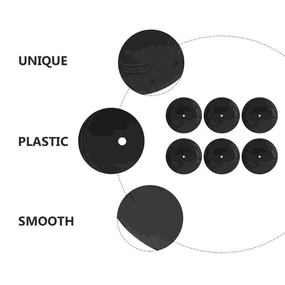 6pcs Retro Vinyl Records Wall Decorative Records Wall Adornments