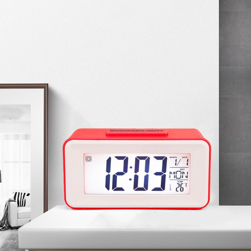 Digital LED Alarm Clocks Student Clocks With Week Snooze Thermometer Watch Electronic Table Calendar LCD Desk Timer