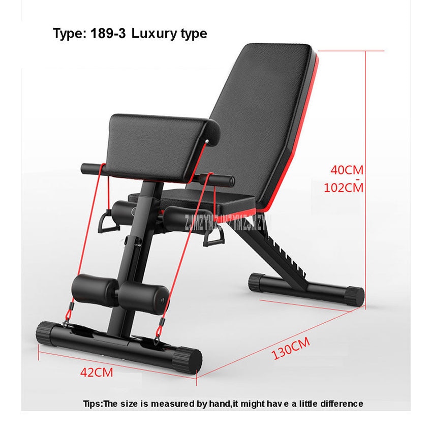 Multifunctional Foldable Dumbbell Bench 7 Gear Backrest Sit Up AB Abdominal Fitness Bench Weight Training Equipment Rollers