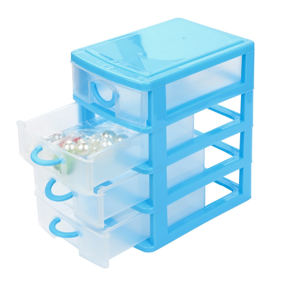 Durable Plastic Mini Desktop Drawer Sundries Case Small Objects Plastic Storage Box Cosmetic Drawer Sorting Organizer
