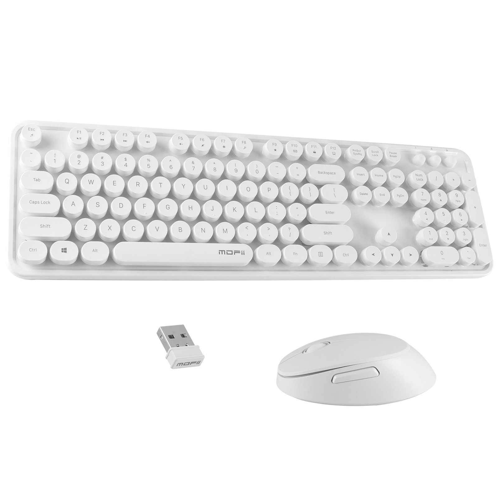 Wireless Keyboard Mouse Set 2.4G Wireless Keyboard Punk Keycap For PC/Mute Mini Portable Mice Keyboards Girl