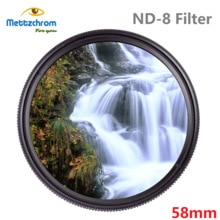 Mettzchrom  nd8 nd 8 neutraal dichtheidsfotografiefilter 49mm 52mm 55mm 58mm 62mm 67mm 72mm 77mm voor dslr-cameralens