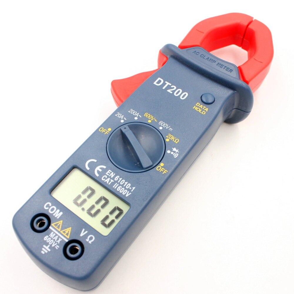 WHDZ DT200 Digital clamp meter Diode Detection Current Voltage Resistance Test buzzer and data hold function