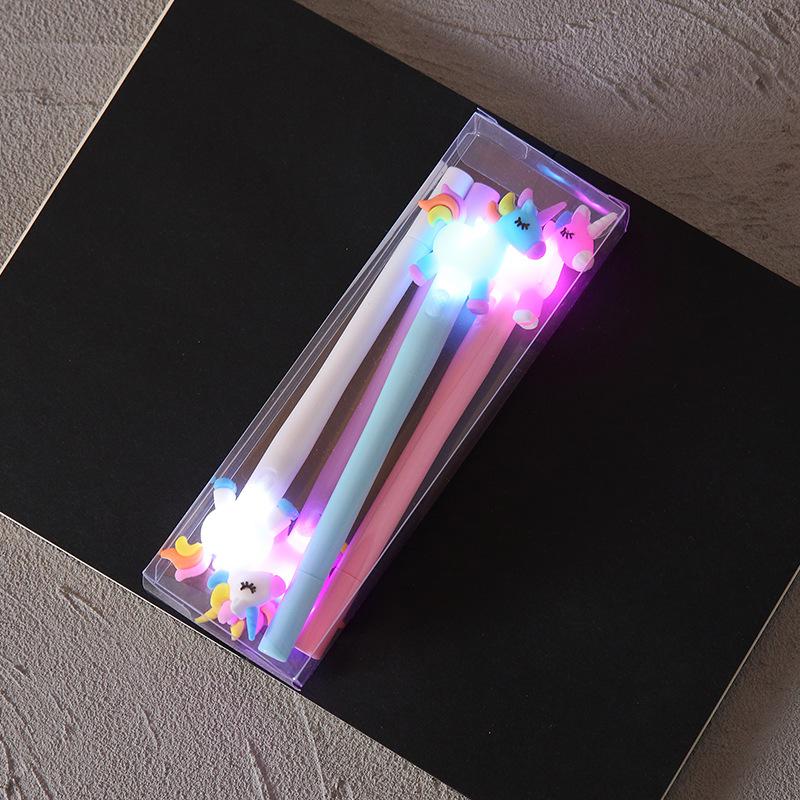 4 st/set gelpenna enhörningspenna brevpapper kawaii skolmaterial gel bläckpenna skolpapper kontorsleverantörer penna barn: 2