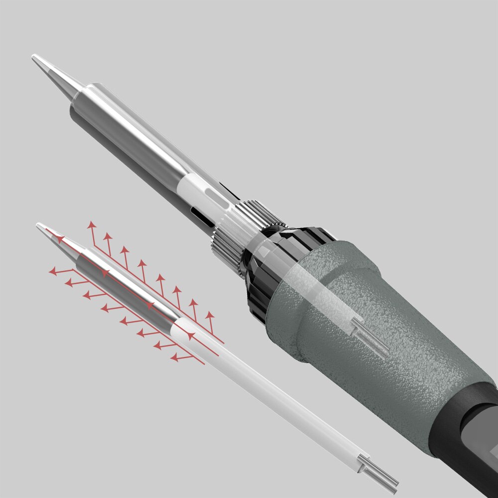 1 Set 60W Electric Soldering Iron LED Digital Display Adjustable Temperature Control Handle Pencil Welding Solder Station Kit