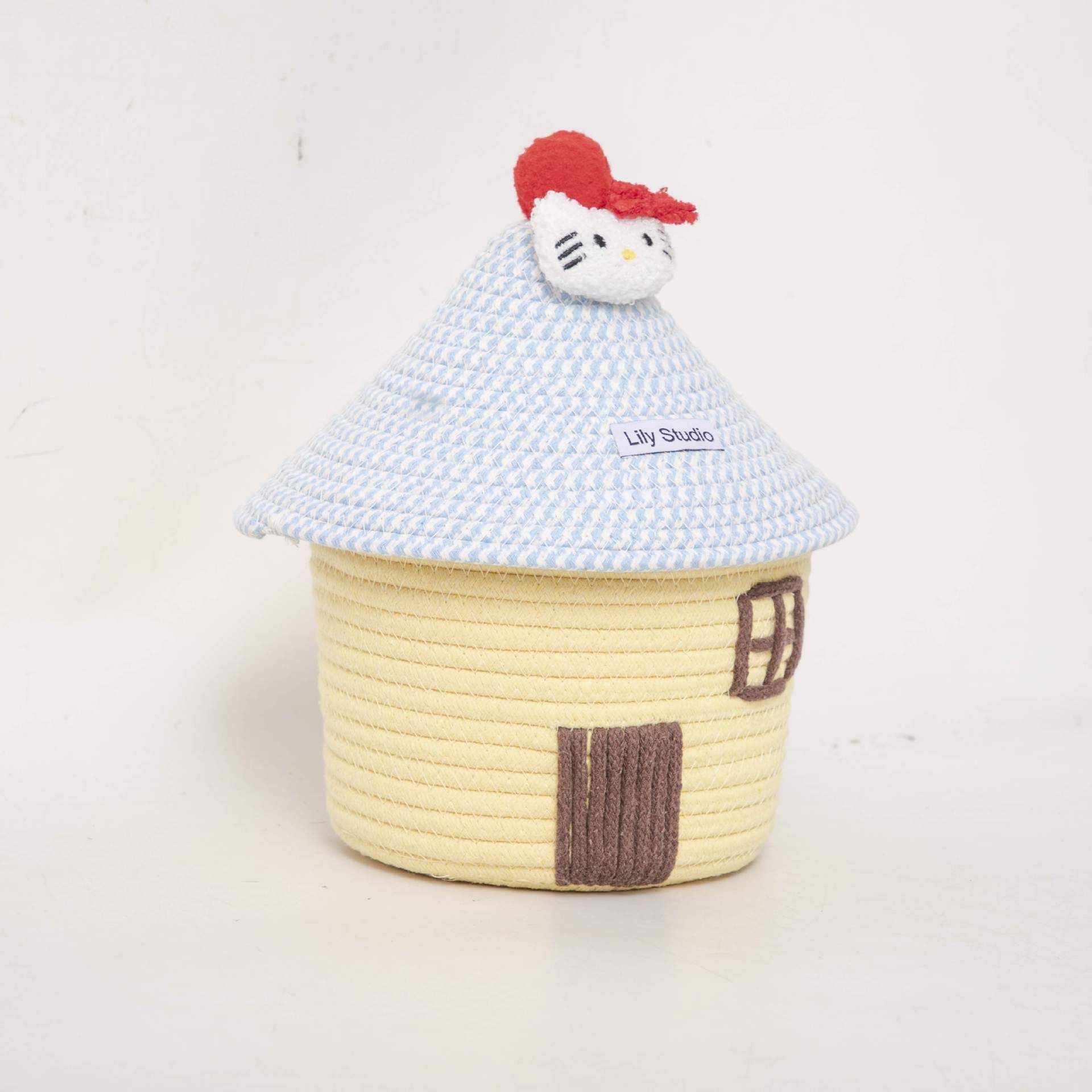Woven Christmas Tree Storage Basket Christmas Ornament Desktop Home Toy Snacks Toiletries Storage Box Home Decoration: Blue