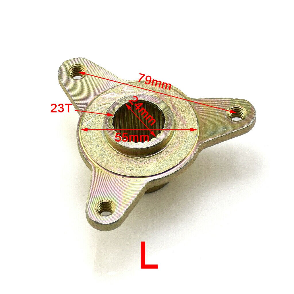 4 Stud 3 hole Axle 23T 24T 17T Hub Spline Mounting brackets Wheel Hub for 50cc- 125cc 150cc 250cc Quad Dirt Bike ATV Buggy